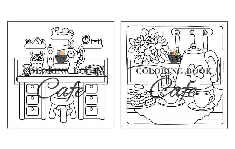 Cozy Corners: Coloring Book for Adults and Teens Featuring Super Cute Nooks and Hygge Spaces for Relaxation (Cute and Comfy Coloring Books) thumbnail 19