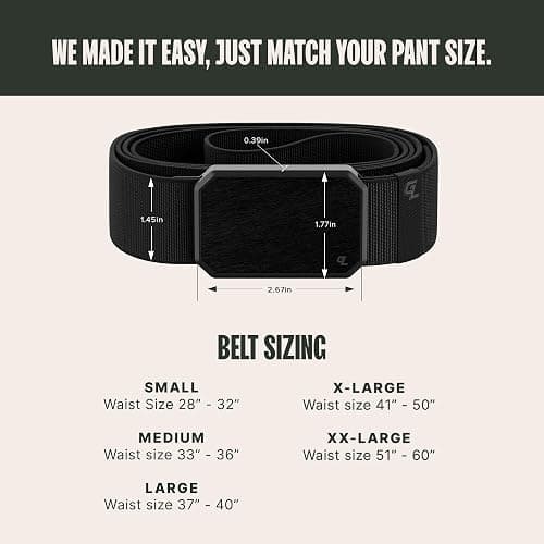 Groove Life Groove Belt OG - Men's Work Belt - Stretch Nylon, Magnetic Buckle, Adjustable, Comfortable, Tactical, EDC thumbnail 7