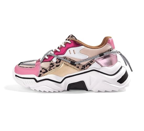 LUCKY STEP Women's Platform Colorful Fashion Sneakers Retro Colorblock Stylish Cute Chunky Dad Walking Shoes - Image 1