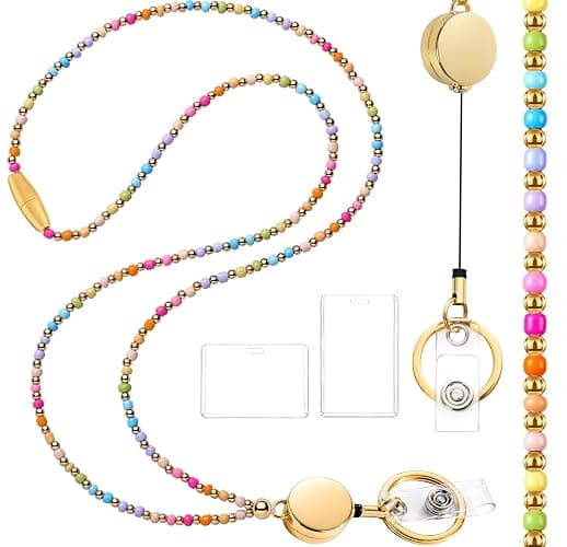 Colorful beaded lanyard - Image 1