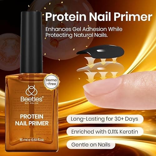 Beetles 15ml Protein Nail Prep Dehydrator and Primer Christmas nail Set - 2PCS Hema-Free & Acid Free Nail Bond Protein Prep Kit for Gel Nail Polish Acrylic Nail Supplies thumbnail 3