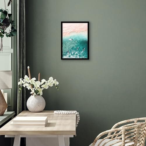 Americanflat 10x14 Picture Frame with Shatter-Resistant Glass - Streamline Collection - Thin Border Picture Frame for Wall Display - Hanging Hardware Included - Black thumbnail 2