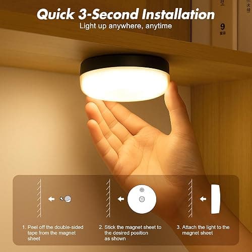2-Pack Waterproof Shower Lights for Inside Shower, Rechargeable Shower Lamp | 15 RGBW Color Mood Lighting with Remote Dimmable&Timer, LED Wireless Magnetic Ceiling/Wall Light for Bathroom Bathtub Closet thumbnail 8