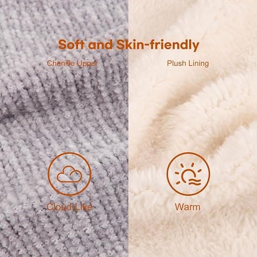 LongBay Women's Cozy Winter Slipper Boots Warm Chenille Knit Bootie Memory Foam Non-Slip Indoor Outdoor House Shoes thumbnail 5