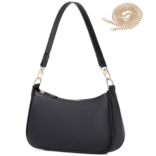 Y2K Shoulder Bag for Women PU Leather Handbag Classic Clutch Small 90s Purse - Image 1
