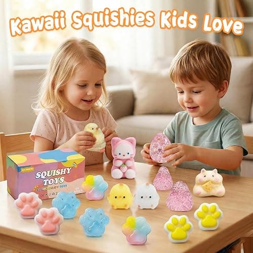 16PCS Squishy Fidget Toys,Kawaii Squishies Stress Relief Squeeze Toys Kit | Cute Squishy's Sensory Toys for Desk,Office,Party Favors,Classroom Prize Birthday Gifts Bag Stocking Stuffers thumbnail 2