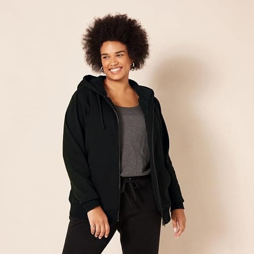 Amazon Essentials Women's Sherpa-Lined Fleece Full-Zip Hooded Jacket (Available in Plus Sizes) thumbnail 6