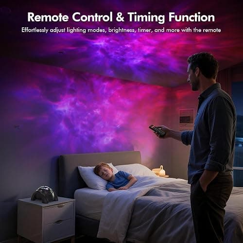 Rossetta Galaxy Projector, Star Projector for Bedroom with Bluetooth Speaker & White Noise, Remote, Timer, Night Light for Kids Room Decor, Party, Birthday & Christmas Gifts for Adults Teen Girls Boys thumbnail 6