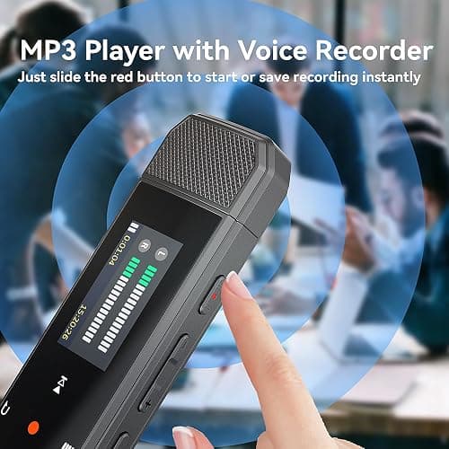 RUIZU 64GB Type-C USB MP3 Player with Bluetooth 5.3, Clip Portable Music Player with FM Radio, Voice Recorder, Pedometer for Sport, Digital Audio Shuffle A-B Repeat, Support Mobile Phone File Transfer thumbnail 6