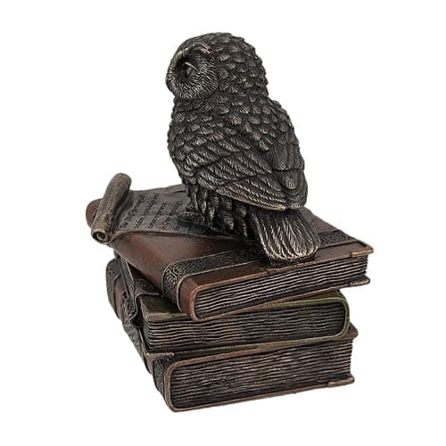 Veronese Design Bronzed Finish Wise Old Owl Trinket Box thumbnail 3