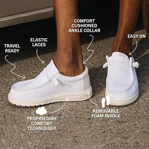 HEYDUDE Men’s Wally Stretch Sox Slip-On Loafer, Lightweight, Breathable, with Flex & Fold Outsole thumbnail 8