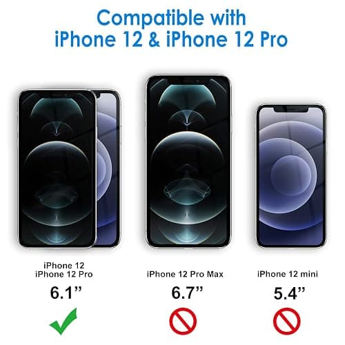 JETech Case for iPhone 12/12 Pro 6.1-Inch, Non-Yellowing Shockproof Phone Bumper Cover, Anti-Scratch Clear Back (Clear) thumbnail 2