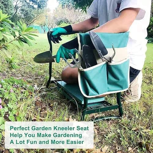 BESTHLS Garden Kneeler and Seat - Heavy Duty Folding Stool with Thick Pad, Tool Pouch, 330 lbs Capacity - Knee & Back Support, Perfect for Seniors, Women, Men thumbnail 8