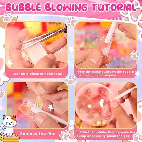 Nano Tape Bubble Kit for Kids, Squishy Maker Making Kit, Birthday for 4 5 6 7 8 9 10 Year Old Girls Girl Grandkids, Kids Toys for Girls 4-6 6-8 8-10 10-12 thumbnail 8