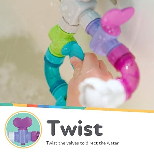Nuby Wacky Waterworks Pipes Bath Toy - Baby Bathtub Toy with Interactive Features for Cognitive Development thumbnail 4