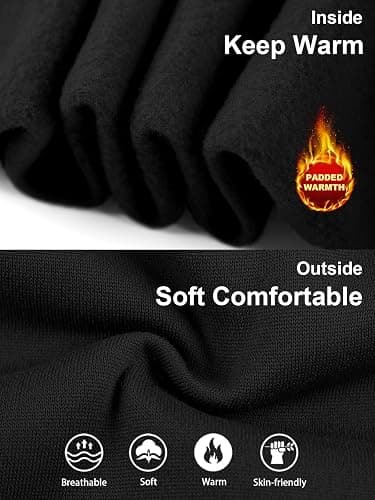 TRFIC Mens Fleece Cargo Sweatpants Heavyweight Elastic Waist Pants with Pockets Baggy Drawstring Jogger Pants thumbnail 7