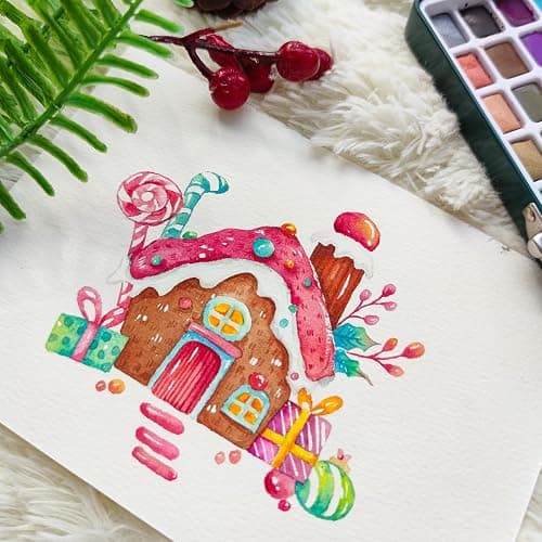 Artecho Aquarellfarben Set 168 Farben in Tragbarer Box, Mit Pinsel und Aquarellpapier, Aquarell für Reisen, Wasserfarben für Künstler und Hobbymaler thumbnail 6