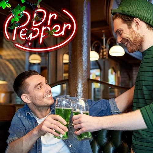 AHlove Neon Signs for Wall Decor，Neon Lights for Bedroom Led Business Signs Suitable for Drinks Shop、Man Cave、Christmas Gifts，16 * 10Inch(red) thumbnail 6