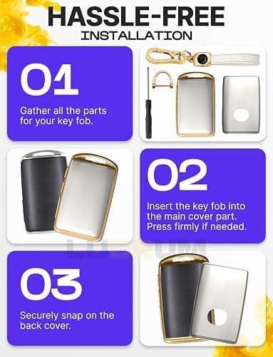 Lucrum Compatible with Mazda Key Fob Cover & Leather Keychain - TPU Case for 3, 6, CX-5 CX-9 CX-30 CX-50 CX-70 (2019-2025) thumbnail 6