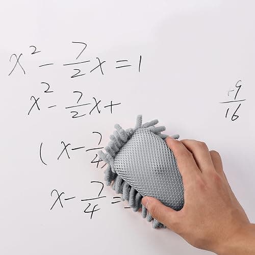 Mr. Pen- Microfiber Shag Whiteboard Eraser, 4 Pack, Grey, Washable Microfiber Whiteboard Eraser thumbnail 3