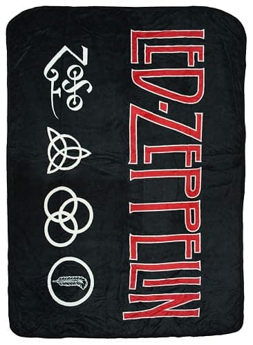Led Zeppelin 4 Symbols Super Soft and Cuddly Fleece Plush Throw Blanket thumbnail 5