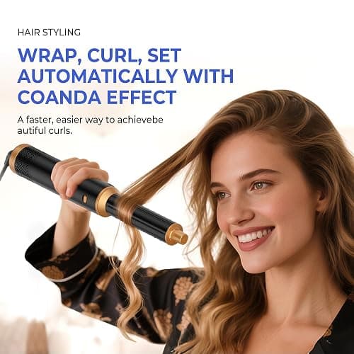 5 in 1 Hair Dryer Brush, Negative Ion Air Styler Wrap Hair Styler Upgrade Blow Dryer Brush Air Curler for Hair, Blowout Brush Set As A Gift for Straight/Curl/Drying/Smoothing thumbnail 2