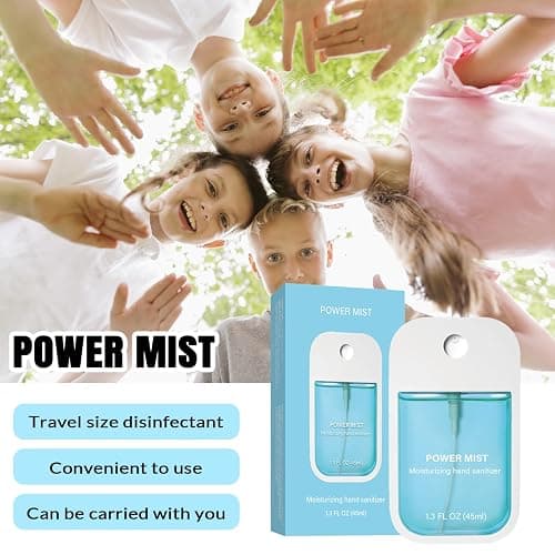 FBEZEB Power Mist Hydrating Hand Sanitizer Spray, Portable Travel-Size Hand Sanitizer Spray, 500-Sprays Each，Suitable for Both Adults and Children (3PCS) thumbnail 4
