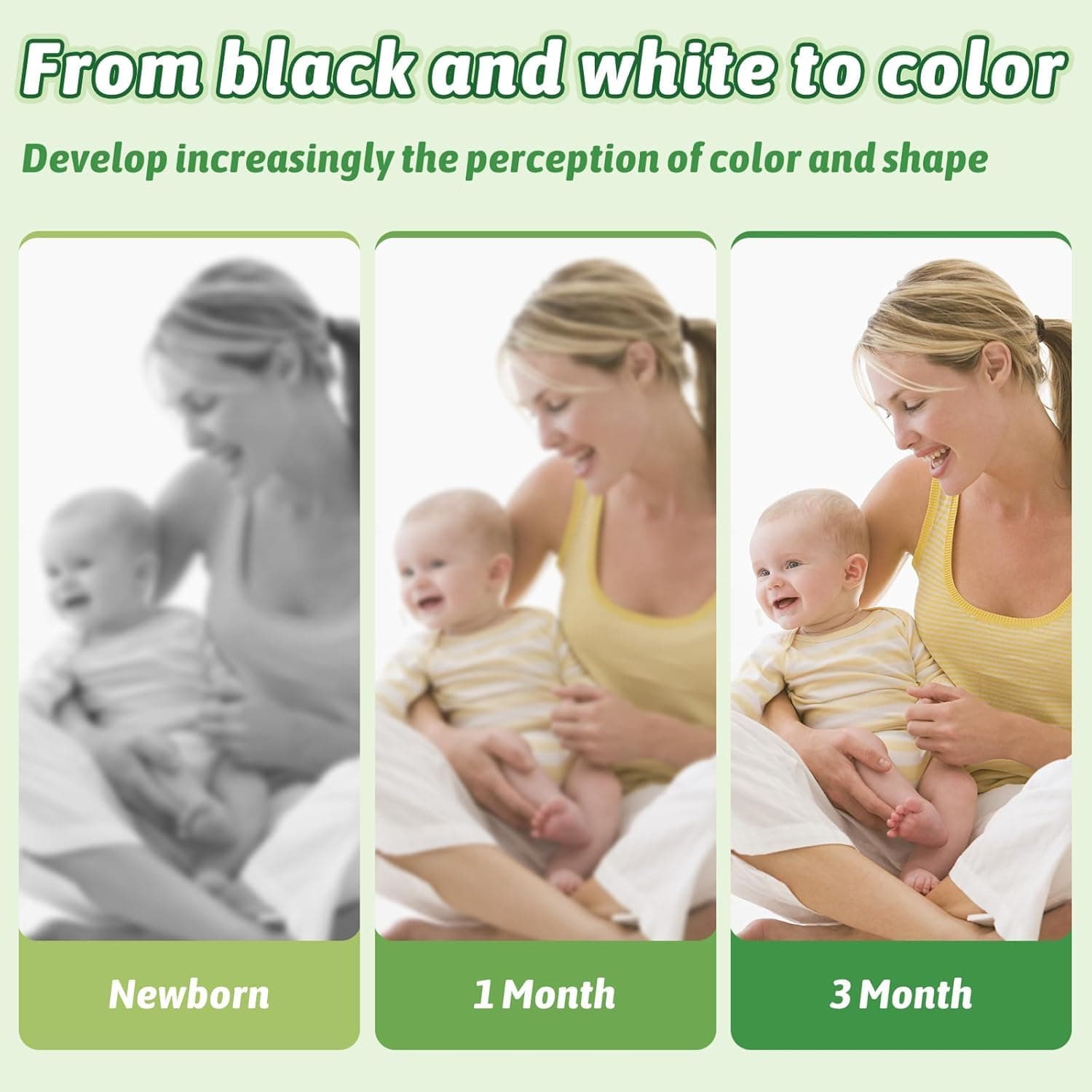 Black and White High Contrast Baby Toys 0-6 6-12 Months Soft Book for Newborn Brain Development Tummy Time Toys Infant Sensory Crinkle Toys 0-3 3-6 Month Montessori Learning Activities for Babies thumbnail 5