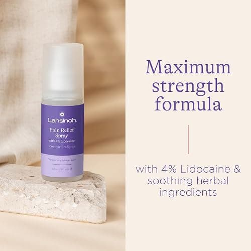 Lansinoh 4% Lidocaine Perineal Spray, Pain Relief for Postpartum Care, 3.5 Ounces thumbnail 4