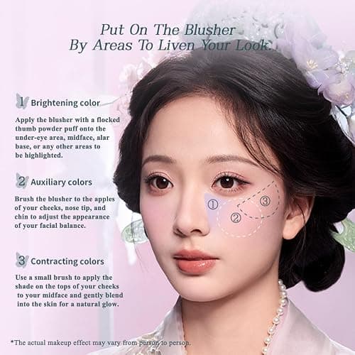 Butterfly Cloud Collar Rouge Box Highlighting & Blush Duo Powder, Flower Know Pink Matte Finish Blush & Highlighter Palette, Buildable & Blendable Makeup for Cheeks (Pastel Lotus) thumbnail 5