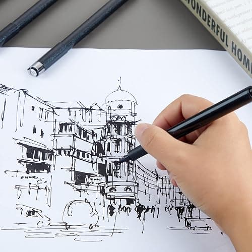 TWOHANDS Art Pens,Fineliner Ink Pens,Set of 12 Technical Drawing pen,Pigment Pen,Fine Point,Black,Waterproof,for Art Watercolor,Sketching,Anime,Manga, 902188 thumbnail 2
