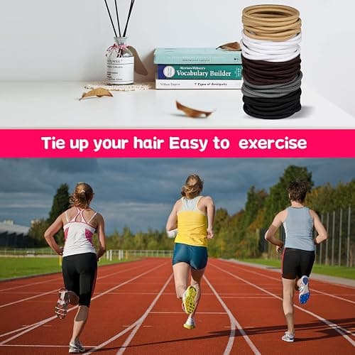 120 Pcs Neutral Colors Elastic Hair Tie, 4MM Ponytail Holders for Medium to Thick Hair No Damage Hair Accessories for Men, Women, Boys, and Girls for Long Braids thumbnail 5