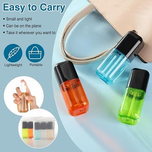 Travel Spray Bottle 3 Pack 2.7oz/80ml Portable Plastic Small Spray Bottles Refillable Mini Spray Bottle Empty Fine Mist Spray Bottles for Makeup Removers, Perfume, Essential Oils Toners Rose Waters thumbnail 6