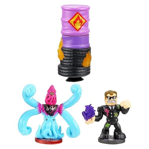 Legends of Akedo Powerstorm Official Rules Starter Pack Legendary Kick Attack 3 Mini Battling Action Figures with Training Practice Piece and Exclusive Joystick Controller thumbnail 4
