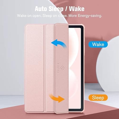 Fintie Hybrid Slim Case for Samsung Galaxy Tab S6 Lite 10.4 Inch 2024/2022/2020 with S Pen Holder, Shockproof Cover with Clear Transparent Back Shell, Rose Gold thumbnail 6