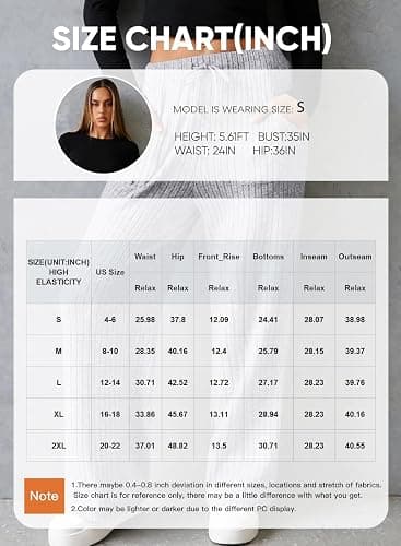 Aleumdr Womens Ribbed Wide Leg Lounge Pants with Pockets Casual Relaxed Comfy Loose Soft Knit Pajama Pants with Drawstring thumbnail 7