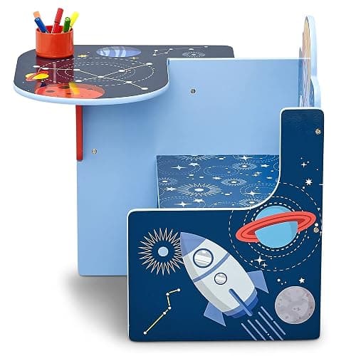 Delta Children Space Adventures Chair Desk with Storage Bin - Ideal for Arts & Crafts, Snack Time, Homeschooling, Homework & More - Greenguard Gold Certified, Blue thumbnail 8