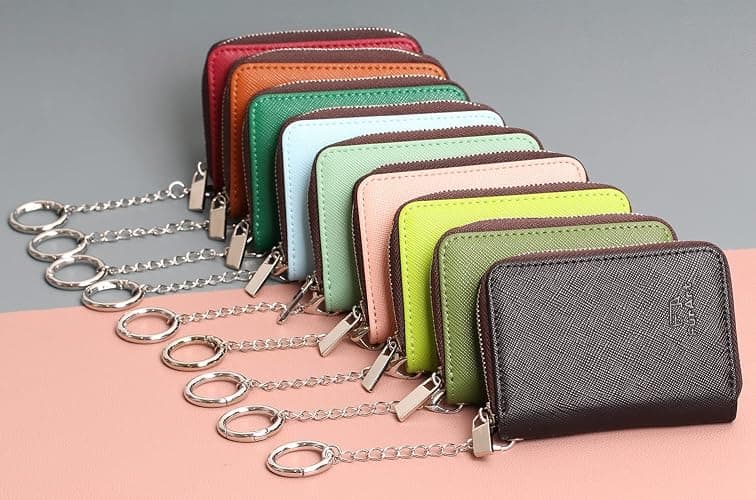 FurArt Zipper Wallet Women, RFID Blocking Credit Card Wallet, Business Card Holder, Compact Size KeyChain Wallet thumbnail 7