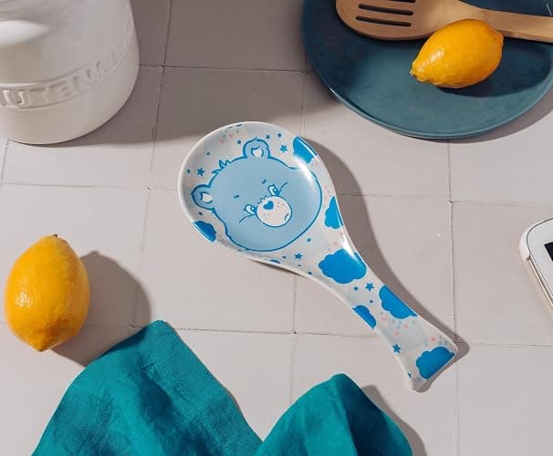 Care Bears Grumpy Bear Ceramic Spoon Rest Holder | Kitchen Organizer For Utensils To Keep Countertop Clean thumbnail 2