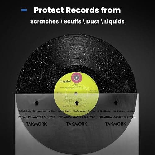 Vinyl Record Inner Sleeves: 12" Anti-Static Rice Paper LP Sleeves Album Record Acid-Free Clear Protective Sleeves for Vinyls Storage, 25pcs thumbnail 4