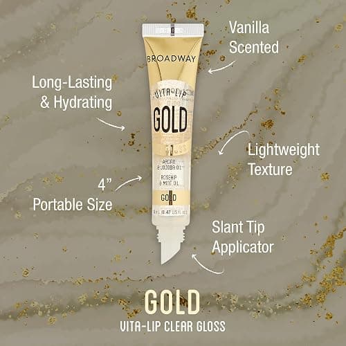Ruby Kisses Broadway Vita-Lip Clear Lip Gloss (10 Pack), Ultra-Hydrating & Soothing Formula with Vitamins, High-Shine Non-Sticky Finish Lip Balm with Mint, Rosehip, Coconut, Mango, Argan, Honey, Shea thumbnail 2