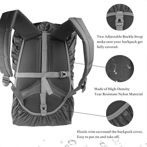 Frelaxy Hi-Visibility Backpack Rain Cover with Reflective Strip 100% Waterproof for Hiking, Camping, Biking, Traveling thumbnail 5