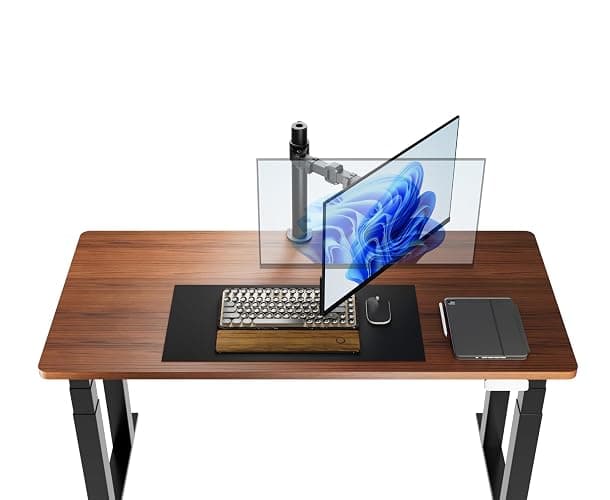 Amazon Basics Single Computer Monitor Stand with Tilt and Rotation, Height Adjustable VESA Desk Arm Mount, Steel, 30 inches, Black thumbnail 6