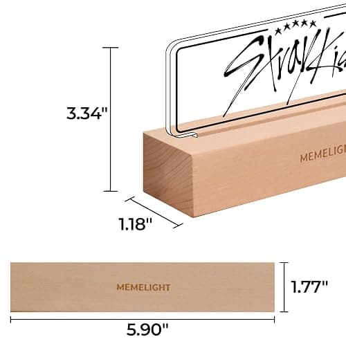 MEMELIGHT Stray Kid.s Night Light, Kpop Merchandise, Korean Idol Lamp for Stay, 7RGB Color, Dimmer, 8.3 x 4.2 x 1.7 thumbnail 5
