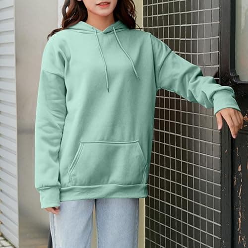 Hoodies for Women - Comfy Casual Basic Hoodie with Pockets Lightweight Cute Fall 2025 Plus Size Oversized Sweatshirts thumbnail 2