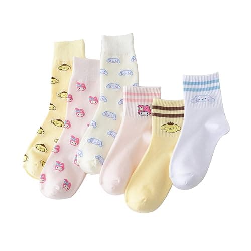 LOUIE SILNA Cute Woman Socks Soft lace Breathable School Socks Fruit Ruffles Cartoon - Image 1