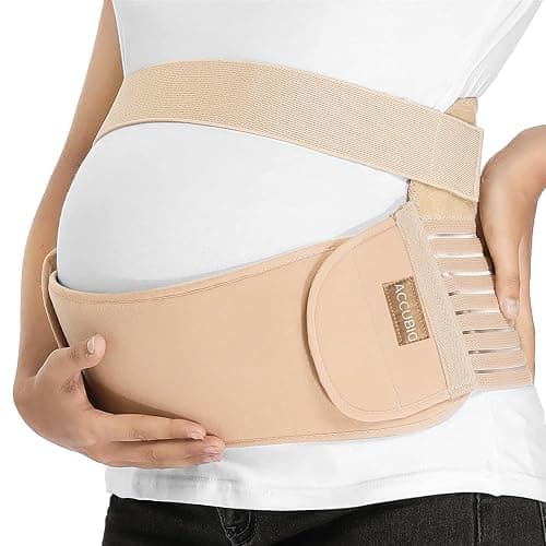ACCUBIO Maternity Belly Band for Pregnant Women, Maternity Belt, Pregnancy Belly Support Band for Abdomen,Breathable and Adjustable Belly Brace, Relieve Waist and Back Pain (XXL) - Image 1