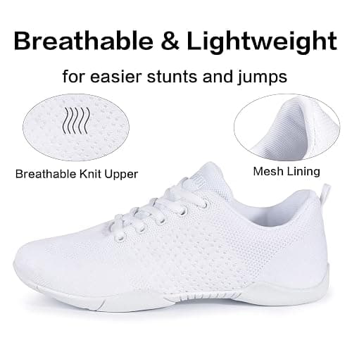 CADIDL Cheer Shoes Women White Cheerleading Dance Shoes thumbnail 2