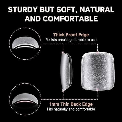 UNA GELLA Toe Nail Tips 504Pcs - Full Cover Matte Squavol Toe Nails Soft Gel Pre-file Gel Toe Nail Tips For Toe Nail Extensions Home DIY Nail Salon Soak Off 15 Sizes thumbnail 6