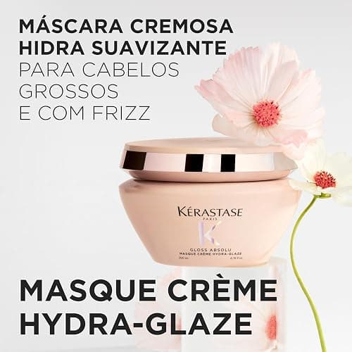 Kérastase Gloss Absolu Masque Crème Hydra-Glaze, Haarmaske für Glanz & Geschmeidigkeit, Anti-Frizz Haarkur für dickes, trockenes & geschädigtes Haar, Vegane Haarpflege mit Hyaluron, 200 ml thumbnail 2